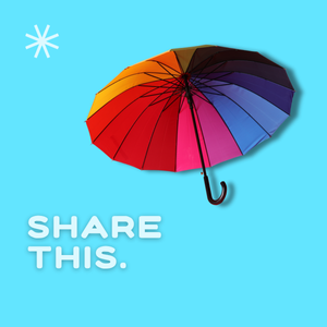 Share this - Rainbow umbrella